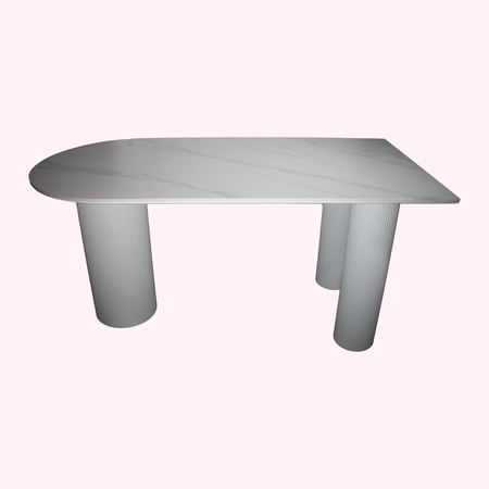Carrara Crescent Table