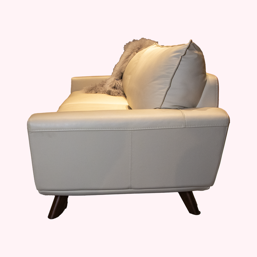 Creme Haven Leather Sofa